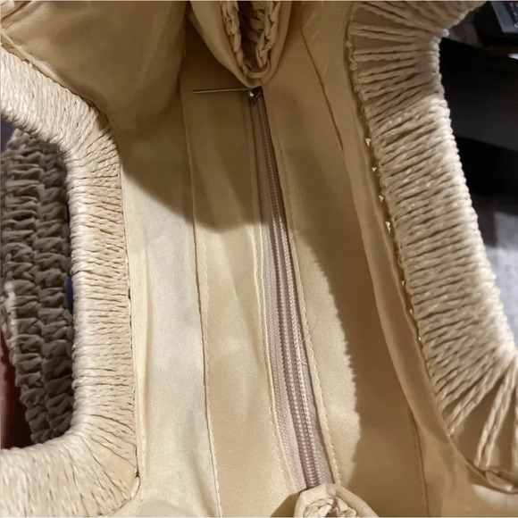 Women Straw Handbag Square Beach Bag Woven hand Bag Large Capacity Tote - Picture 4 of 4